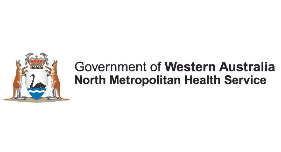 Logo for the Government of Western Australia North Metropolitan Health Service, featuring the state coat of arms.