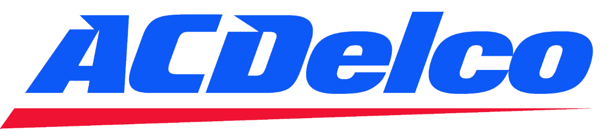 A blue and red acdelco logo on a white background
