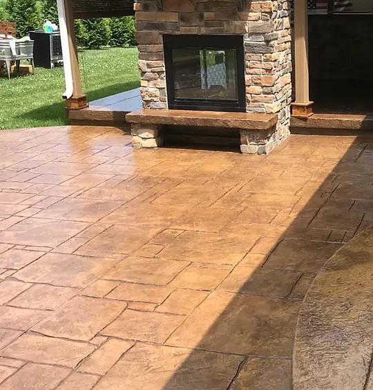 stamped concrete patio concord new hampshire