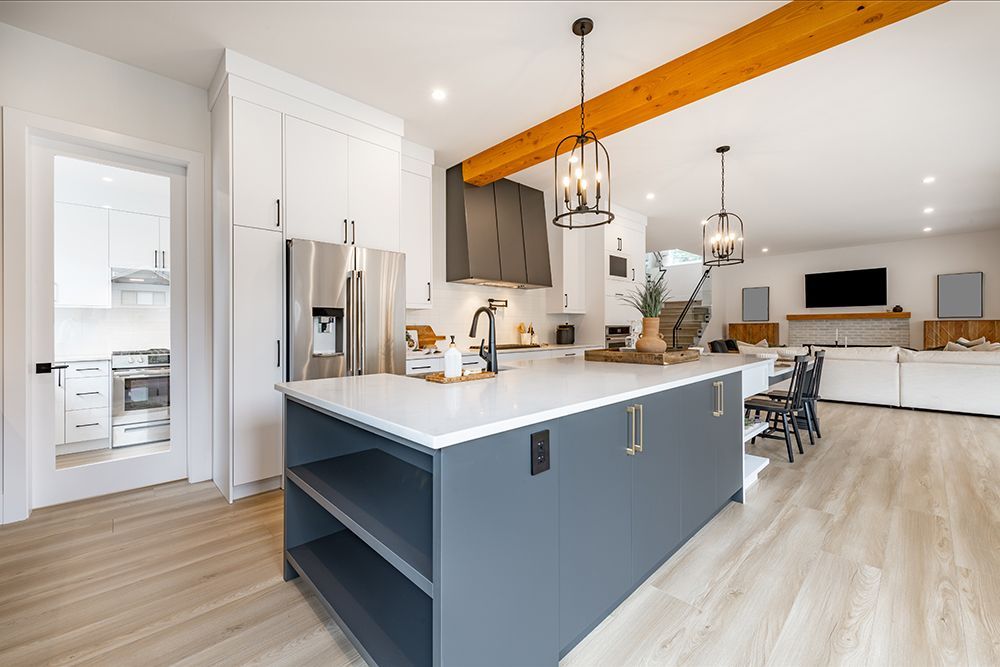 Kitchen With Gray Cabinet