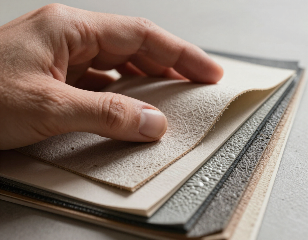 Hand feeling tactile printed samples