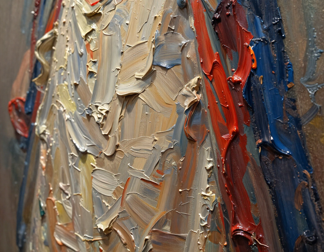 Textured painted brushwork
