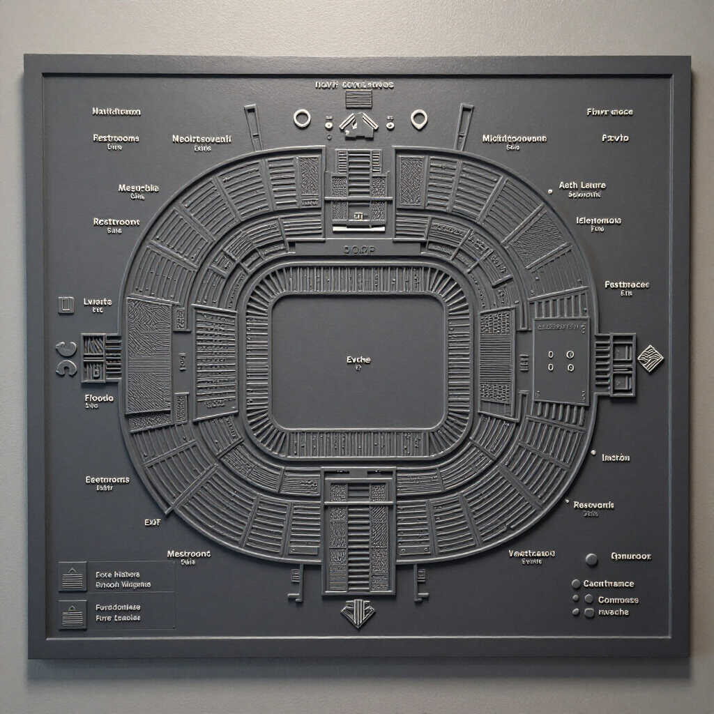 Tactile event wayfinding Mat a sports venue