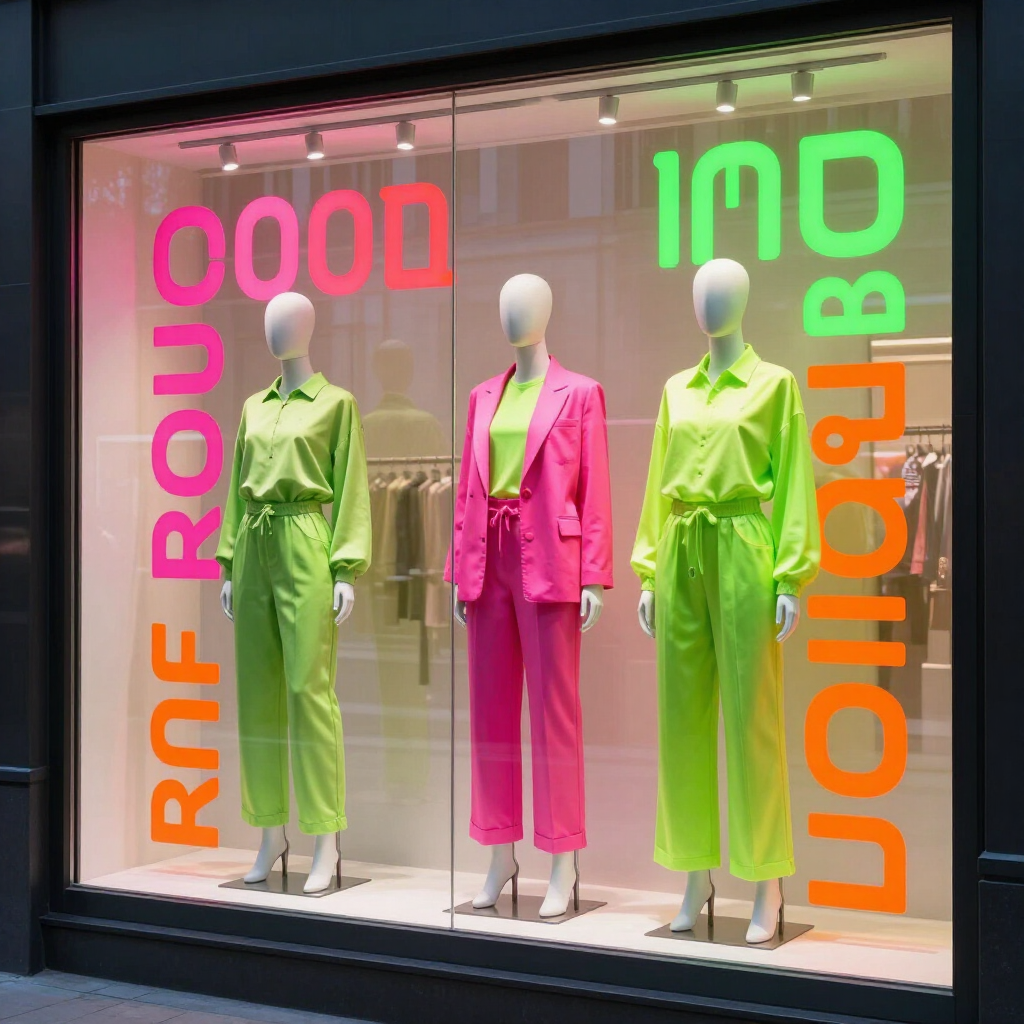 Night-time window display