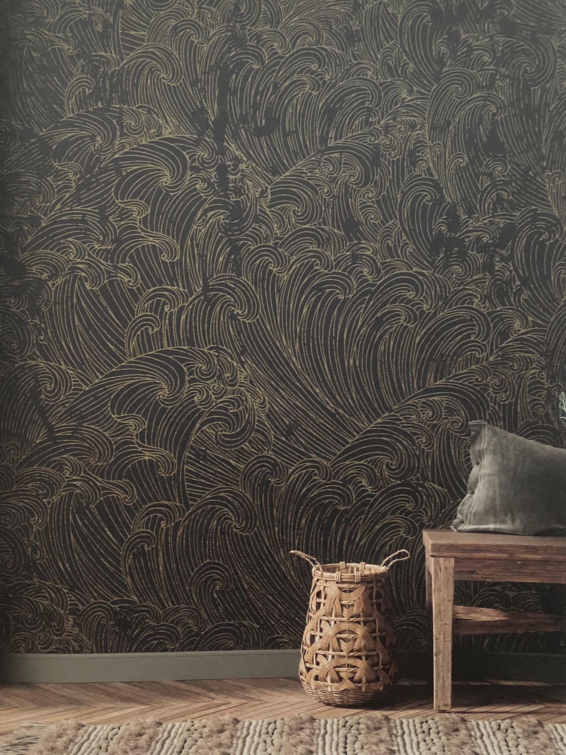 Metallic foil catching light