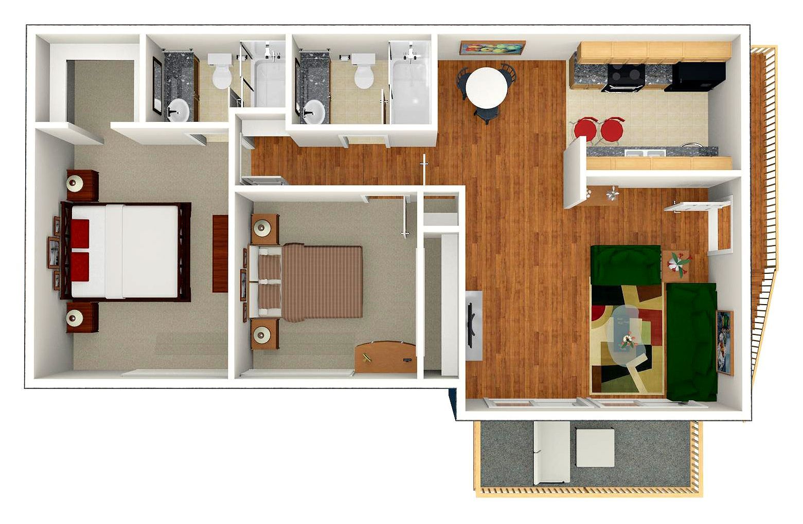 2 Bed | 2 Bath