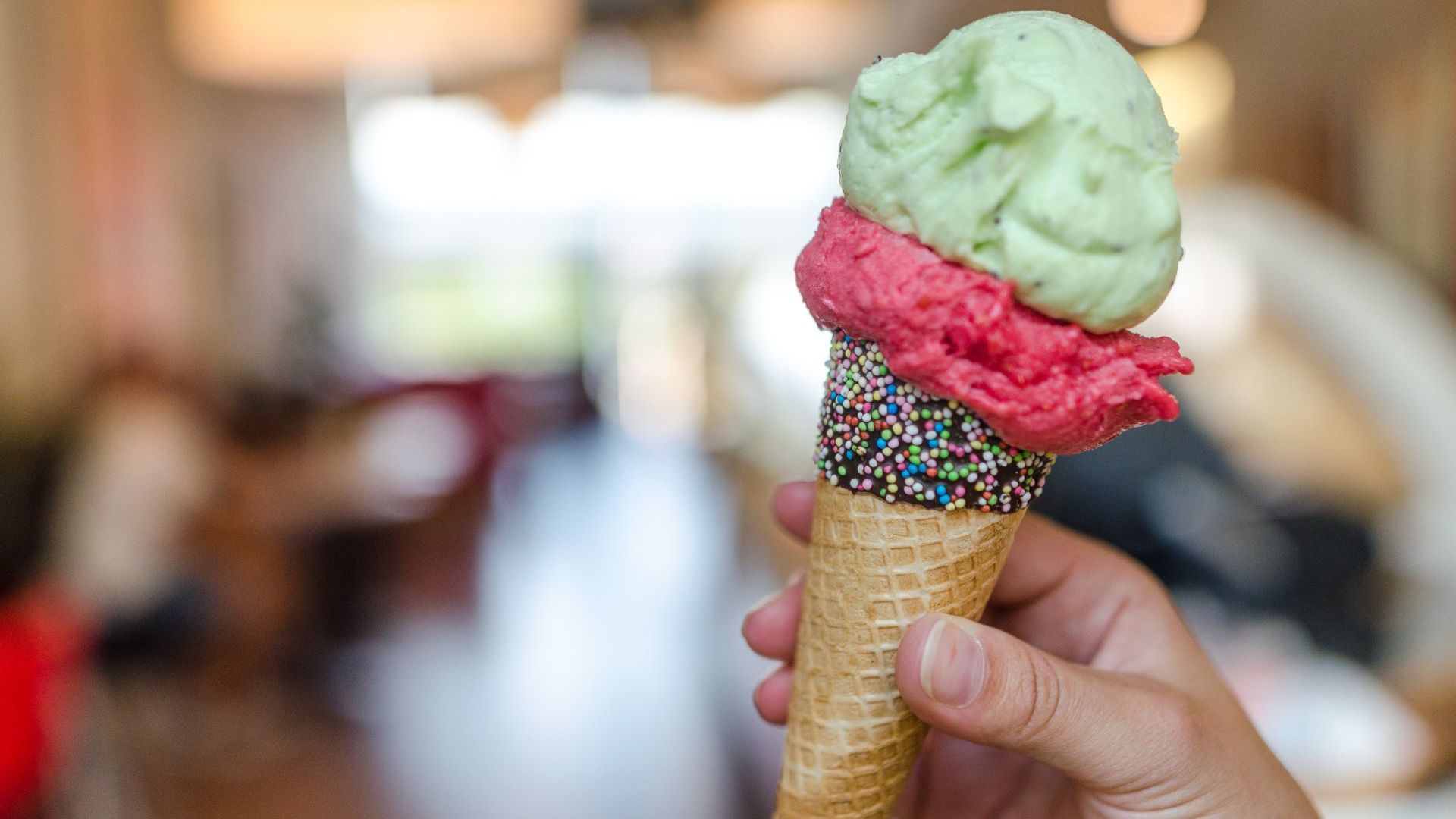 Ice cream in a cone