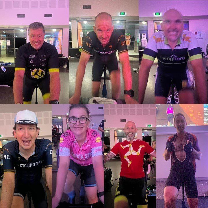 faces of other cyclists