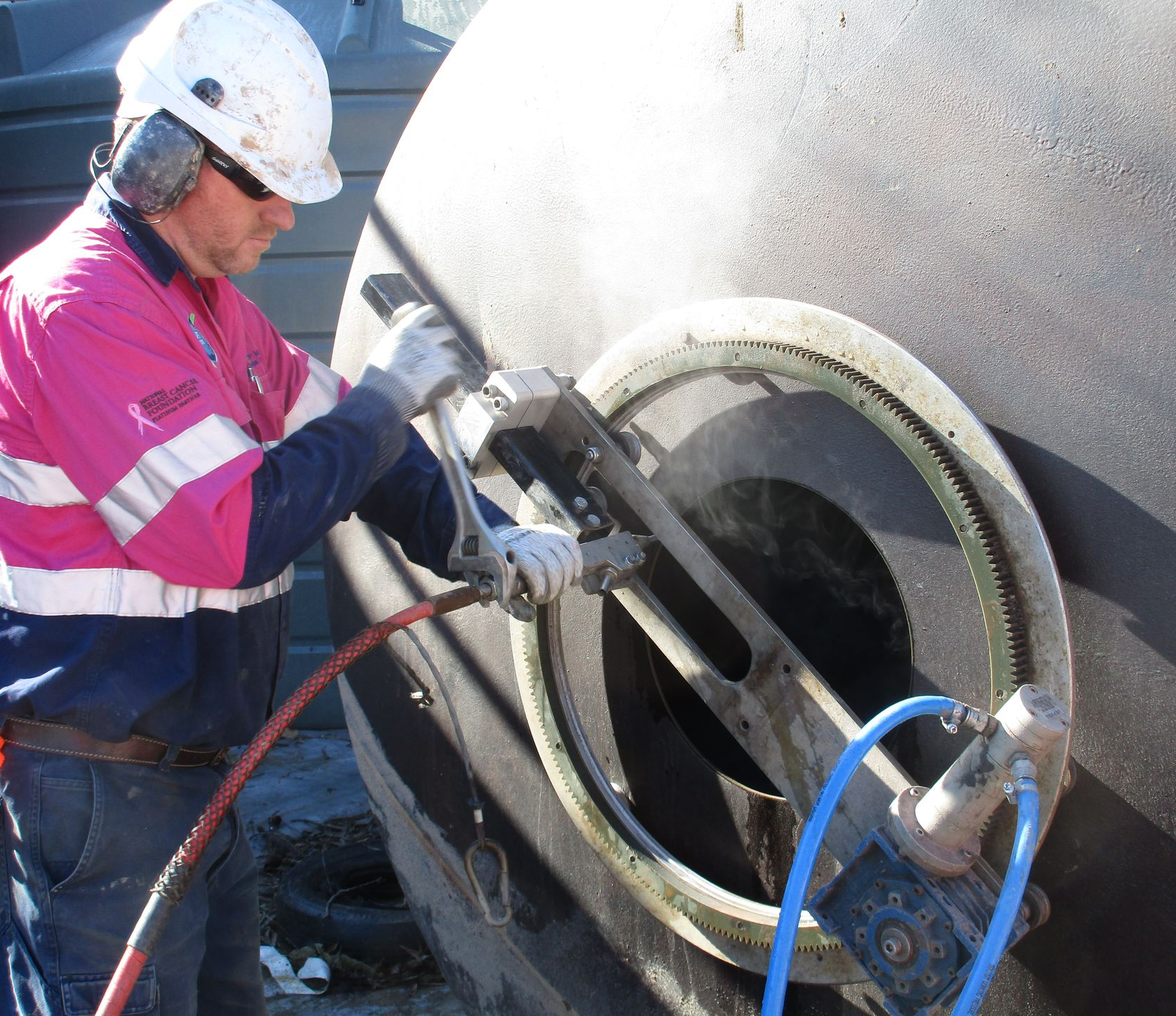 split frame cold pipe cutting