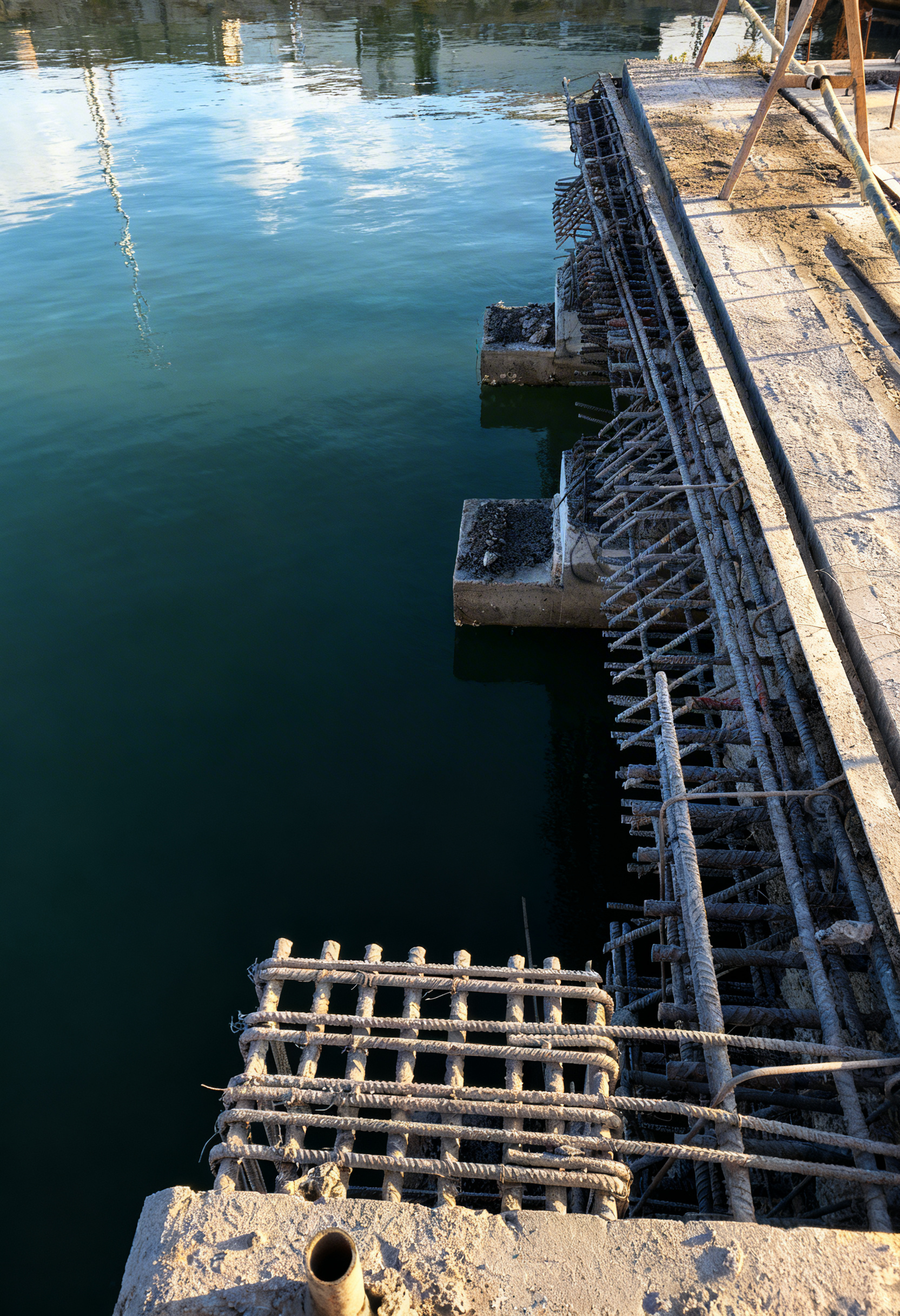 rehabilitation and reinforcement of a concrete bridge pier