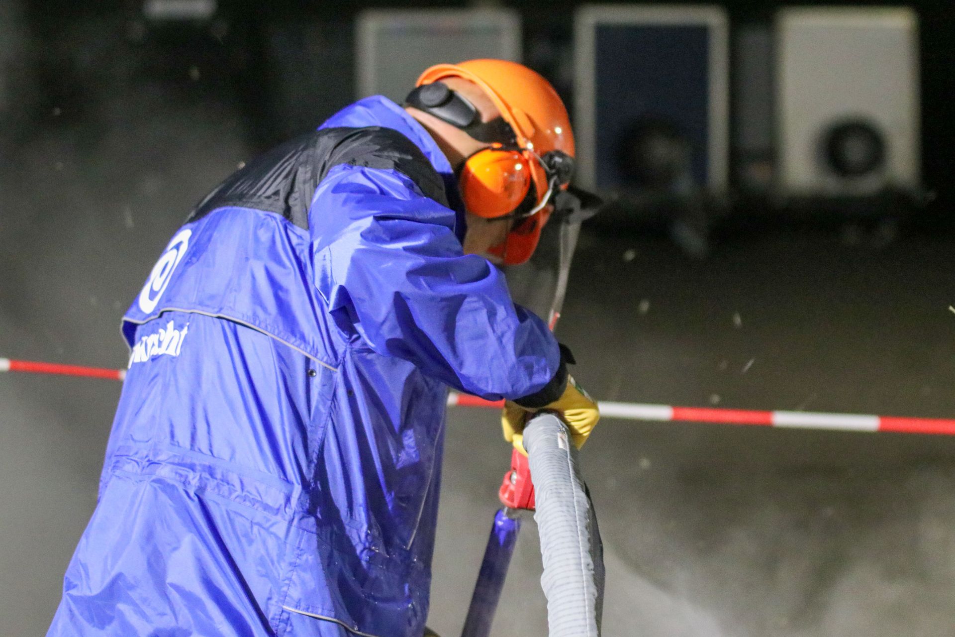 industrial equipment - water jetting or rotating nozzles clean internal surfaces