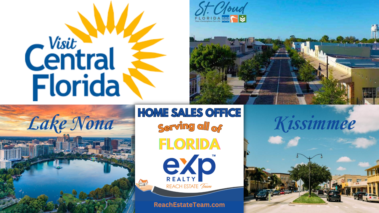 A collage of advertisements for visit central florida
