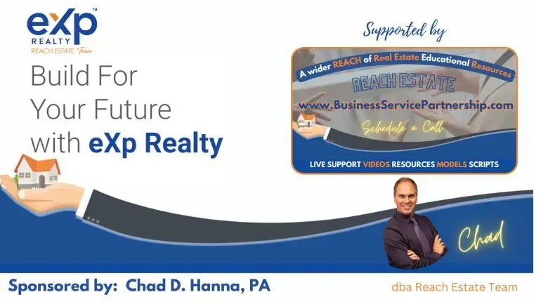 An ad for exp realty sponsored by chad d. hanna pa