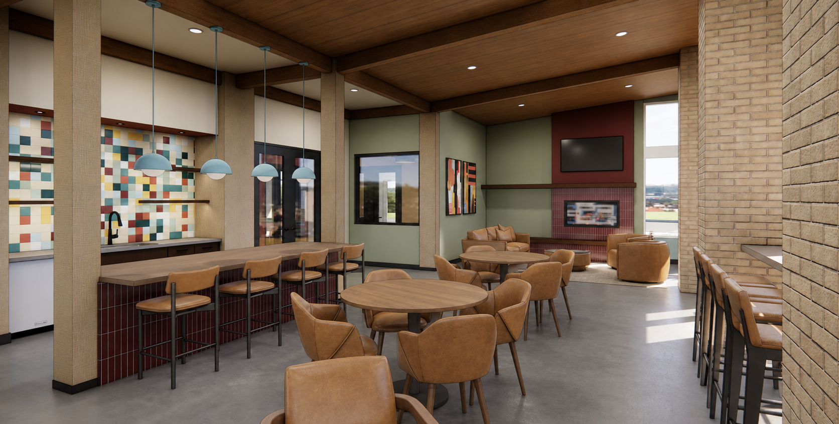 Trader's Way Apartments Community Lounge Rendering