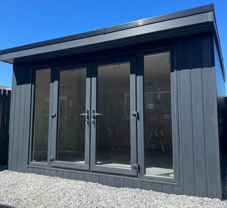 A garden room with the necessary planning permission and building regulations, ensuring a safe and legal space.