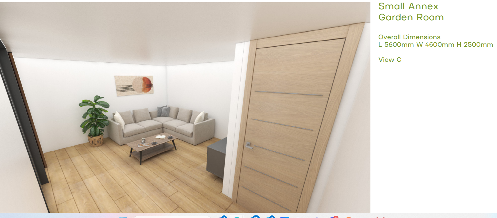 A garden room with stylish design elements, perfect for creating a unique and inviting space.