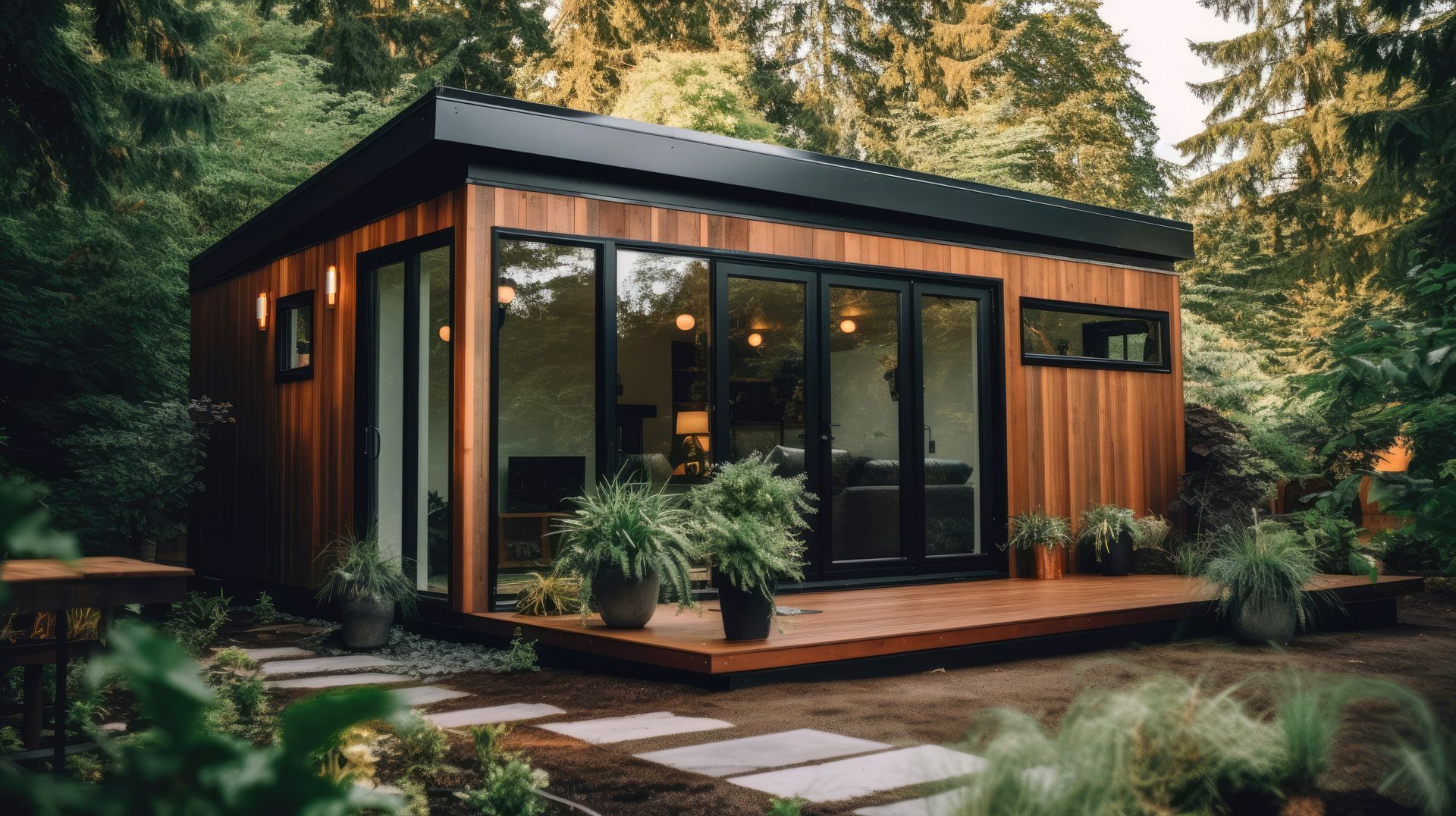 landscaping for a garden room