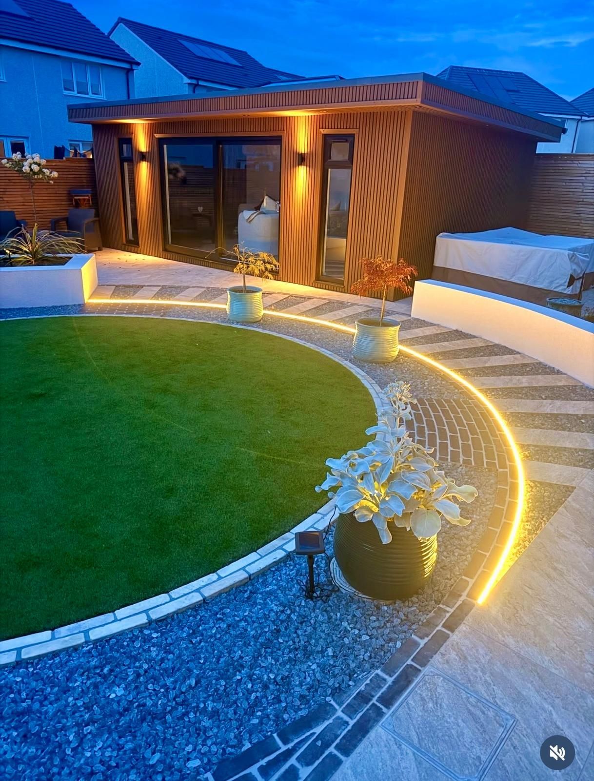 Oakspan Garden Room Landscaping By Pear Oakspan garden room integrated into a landscaped garden completed with Pear Landscaping Group
