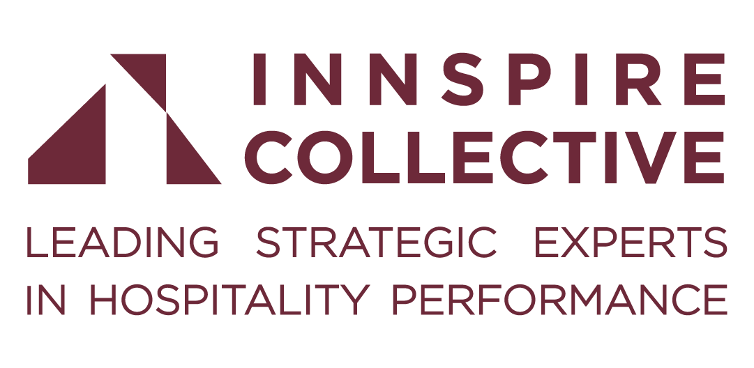 Logotipo de INNSPIRE COLLECTIVE en color burdeos con el lema