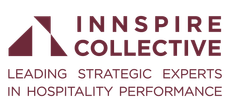 Logotipo de INNSPIRE COLLECTIVE en color burdeos con el lema 