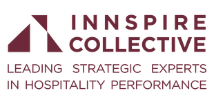 Logotipo de INNSPIRE COLLECTIVE en color burdeos con el lema 