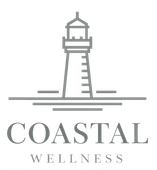 Gray lighthouse logo with the words “COASTAL WELLNESS” below