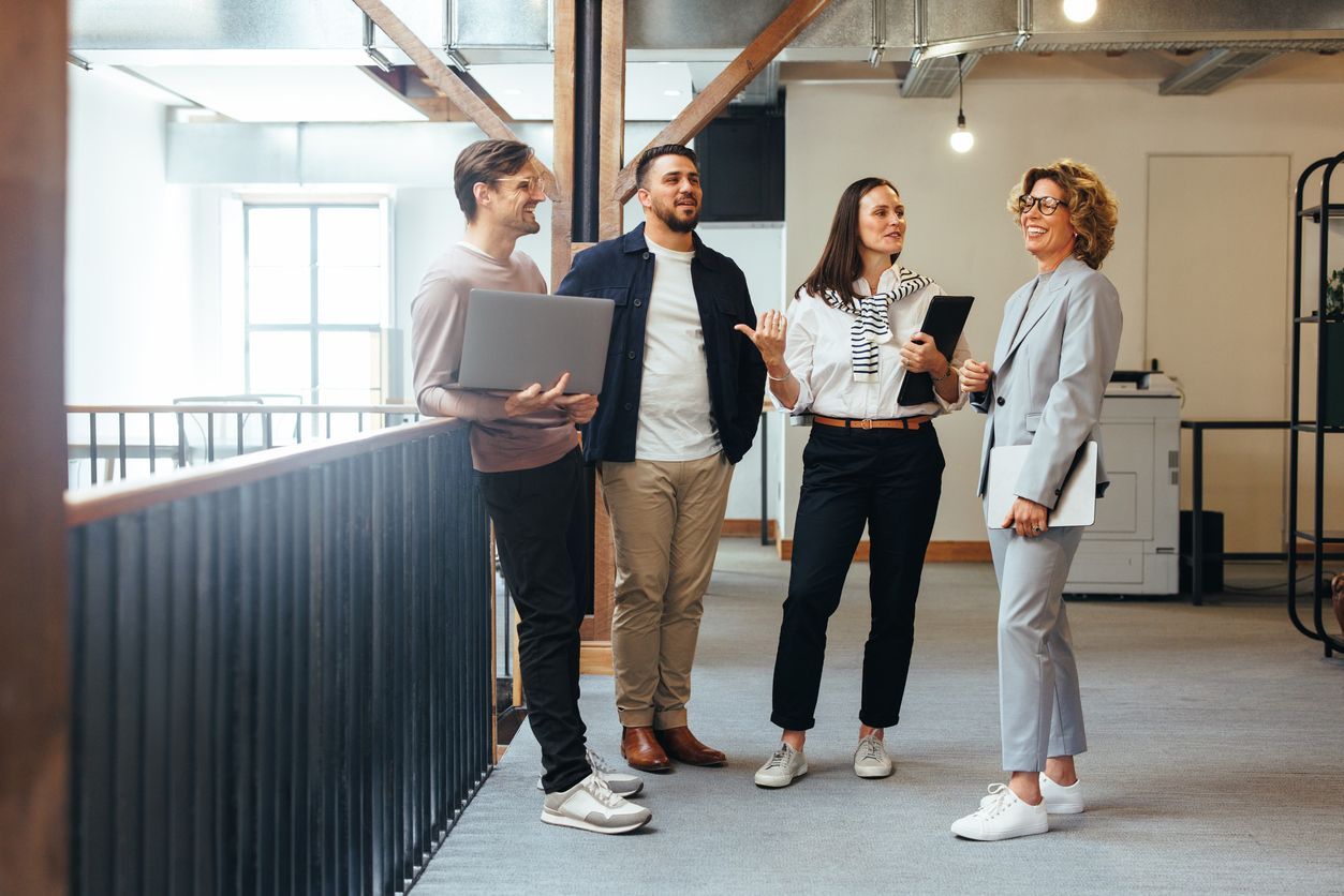 A group of business people in a meeting
