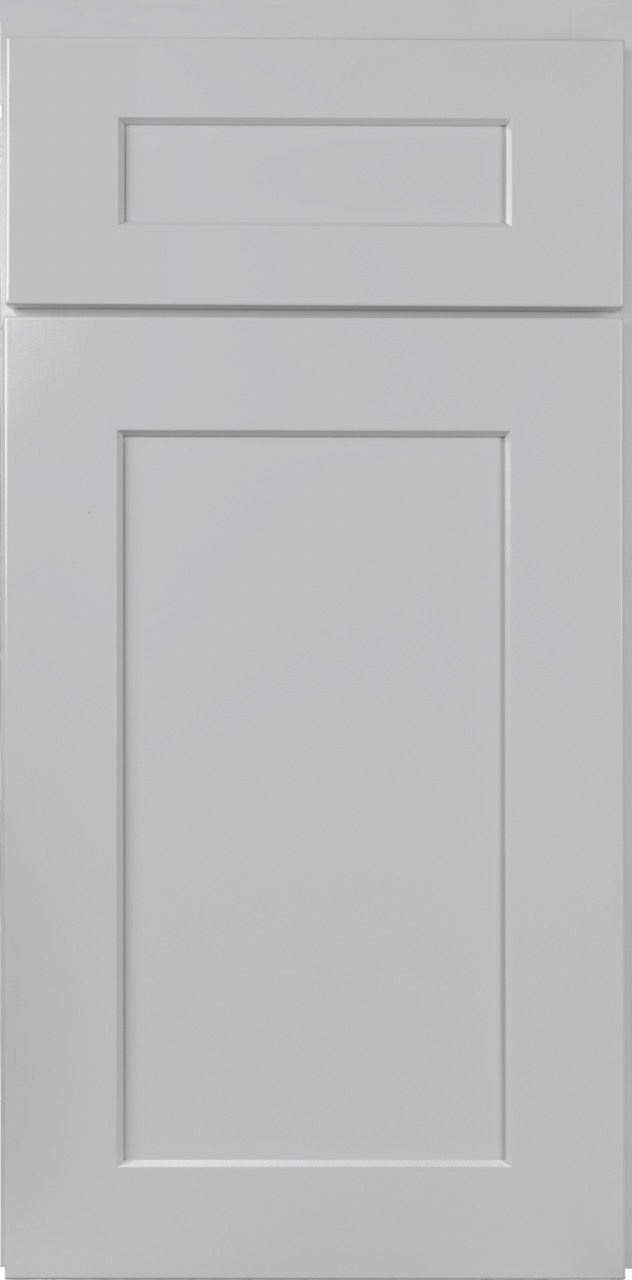 White paneled cabinet door with two recessed rectangular panels