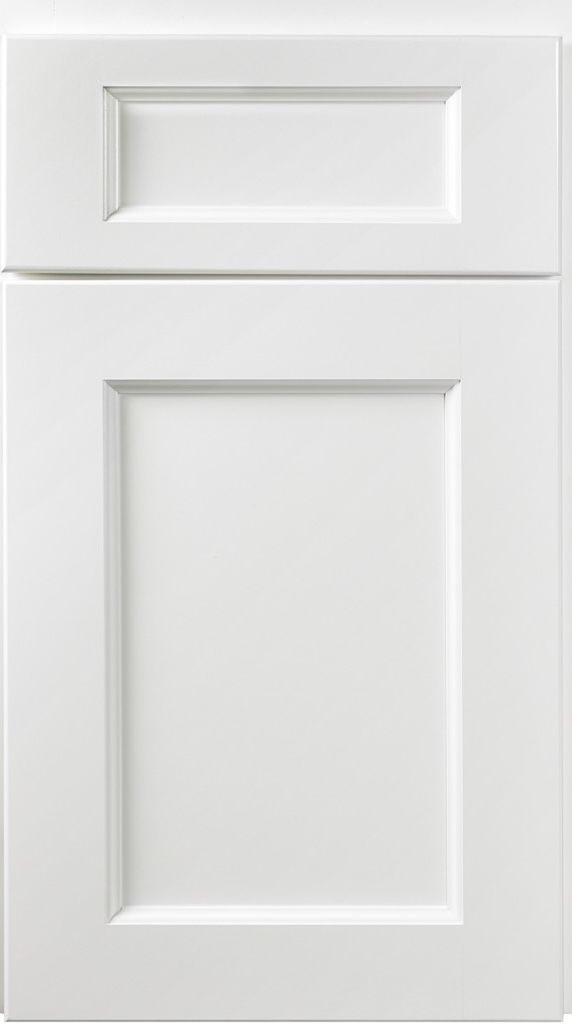 White cabinet door with a smaller drawer above it