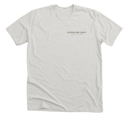 Light gray T-shirt with a small chest logo reading “BOUNCY FROG CO.”
