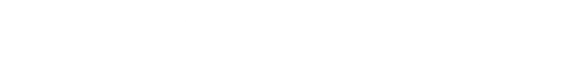 White background with a thin black horizontal line across the center and a blue stripe near the top.