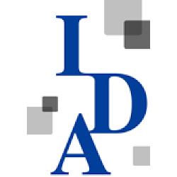 Logo pour AgirAcoustique représentant un « A » bleu associé à des ondes sonores stylisées dorées et bleues.
