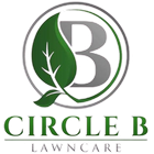 Circle B Lawncare logo with green leaf and gray letter B inside a circle