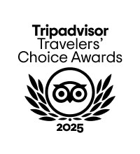 TripAdvisor Travelers' Choice Awards 2024 logo featuring a stylized owl icon surrounded by a wreath.