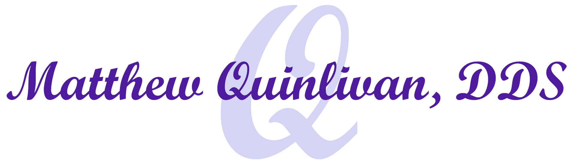 The name matthew quinlivan is on a white background