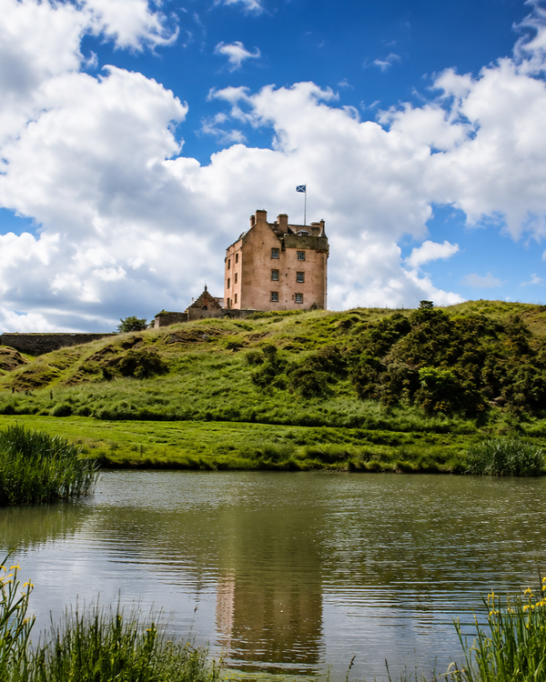 Fenton Tower aerial view, East Lothian