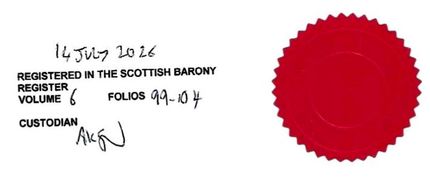 Scottish Barony Register and seal
