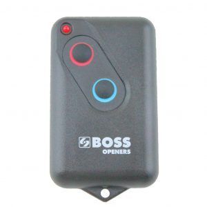 A Black Boss Openers Remote Control with Two Buttons — Gold Coast Door Centre In Burleigh Heads, QLD