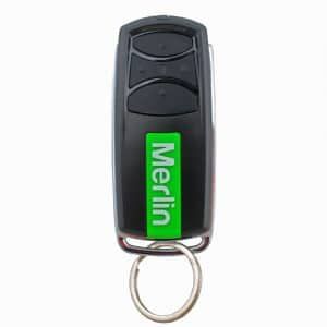A Merlin Garage Door Remote Control with A Key Ring Attached to It — Gold Coast Door Centre In Burleigh Heads, QLD