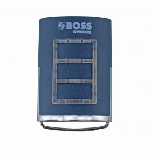 A Blue Boss Remote Control on A White Background — Gold Coast Door Centre In Burleigh Heads, QLD