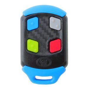 A Black and Blue Remote Control with Four Buttons — Gold Coast Door Centre In Burleigh Heads, QLD