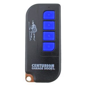 A Centurion Garage Door Remote Control with Four Blue Buttons — Gold Coast Door Centre In Burleigh Heads, QLD