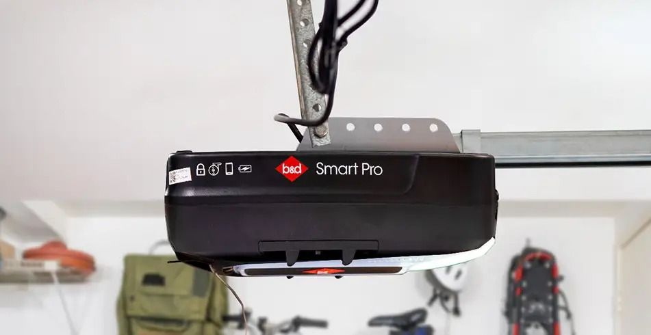 Garage Door Opener Mounted on A Metal Rail — Gold Coast Door Centre In Burleigh Heads, QLD