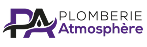 Un logo violet et noir pour une entreprise de plomberie.