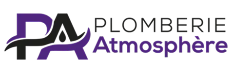 Un logo violet et noir pour une entreprise de plomberie.