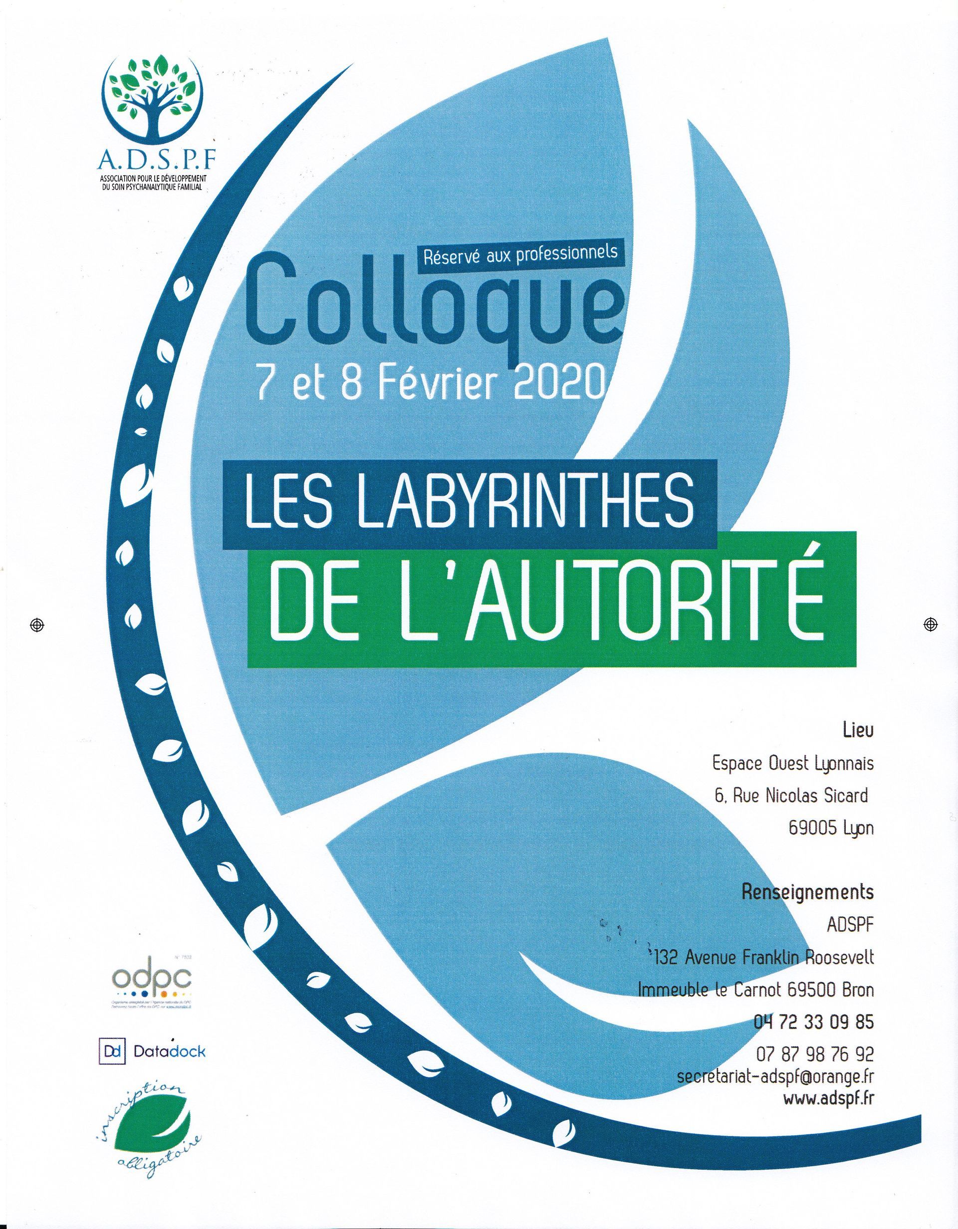 Les labyrinthes de l'autorité Colloque ADSPF les labyrinthes de l'autorité