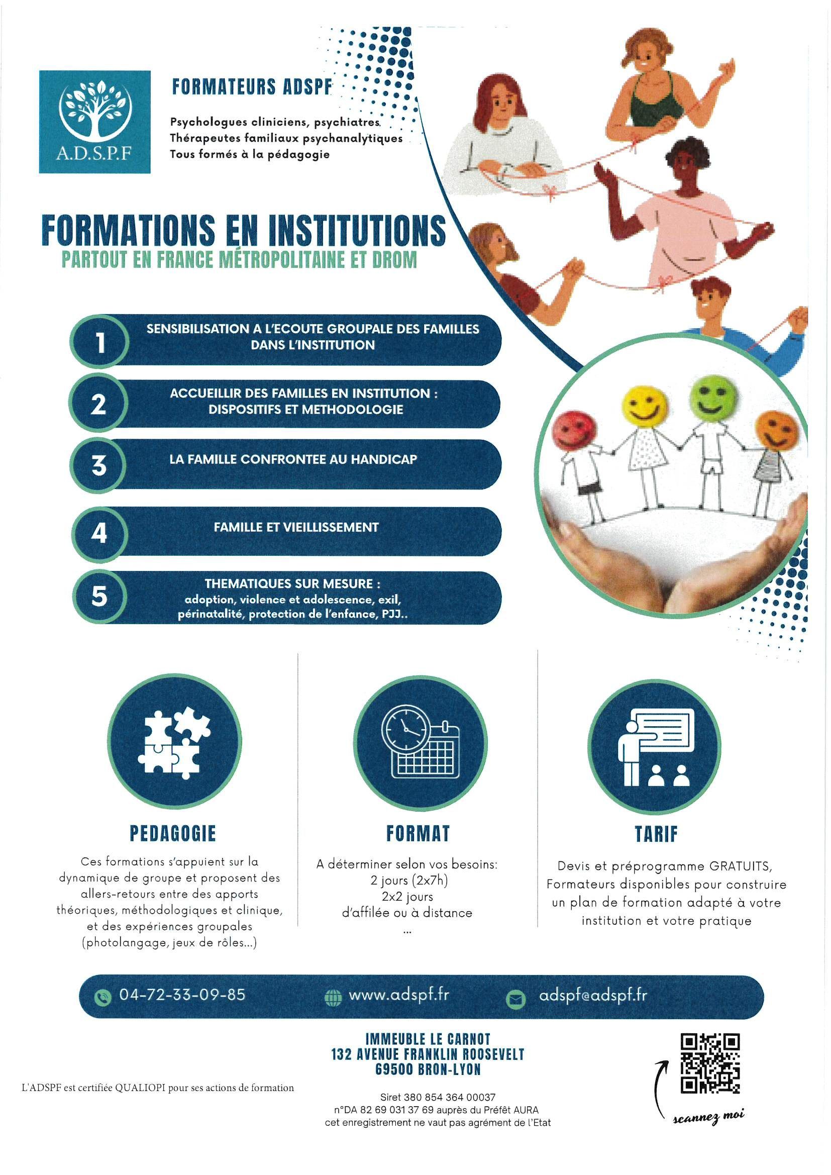 formations ADSPF en institution