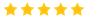 Five gold stars in a row, indicating a high rating or excellent quality.
