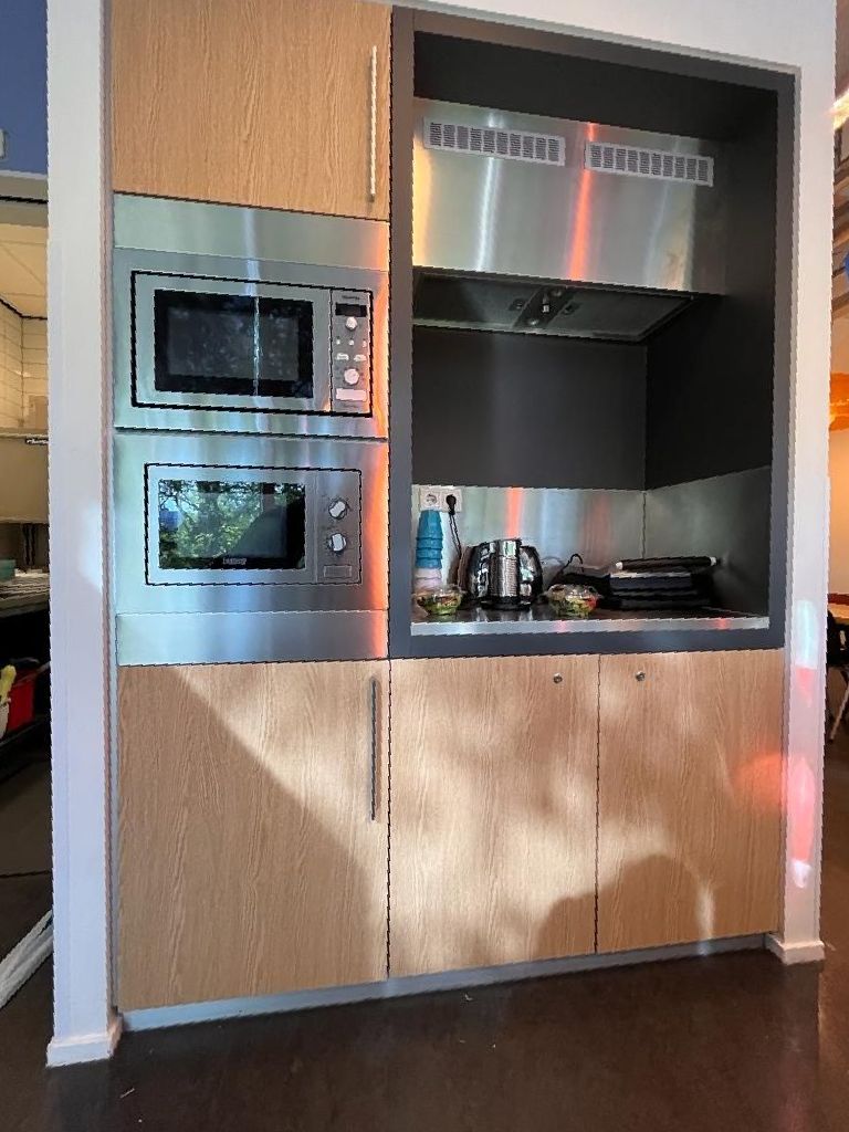 Keuken na wrappen - houtkleur