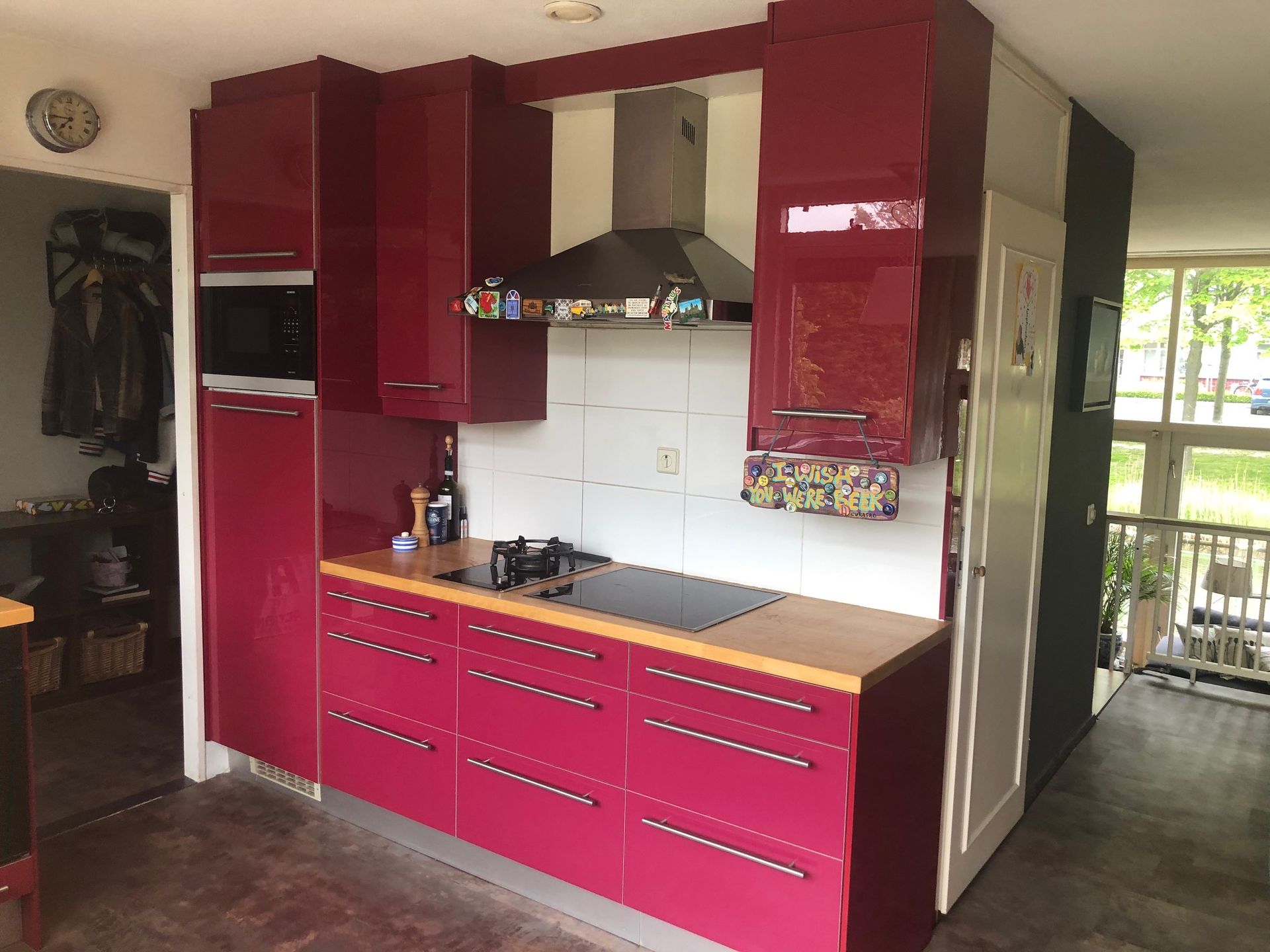 Keuken voor wrappen - rood glans